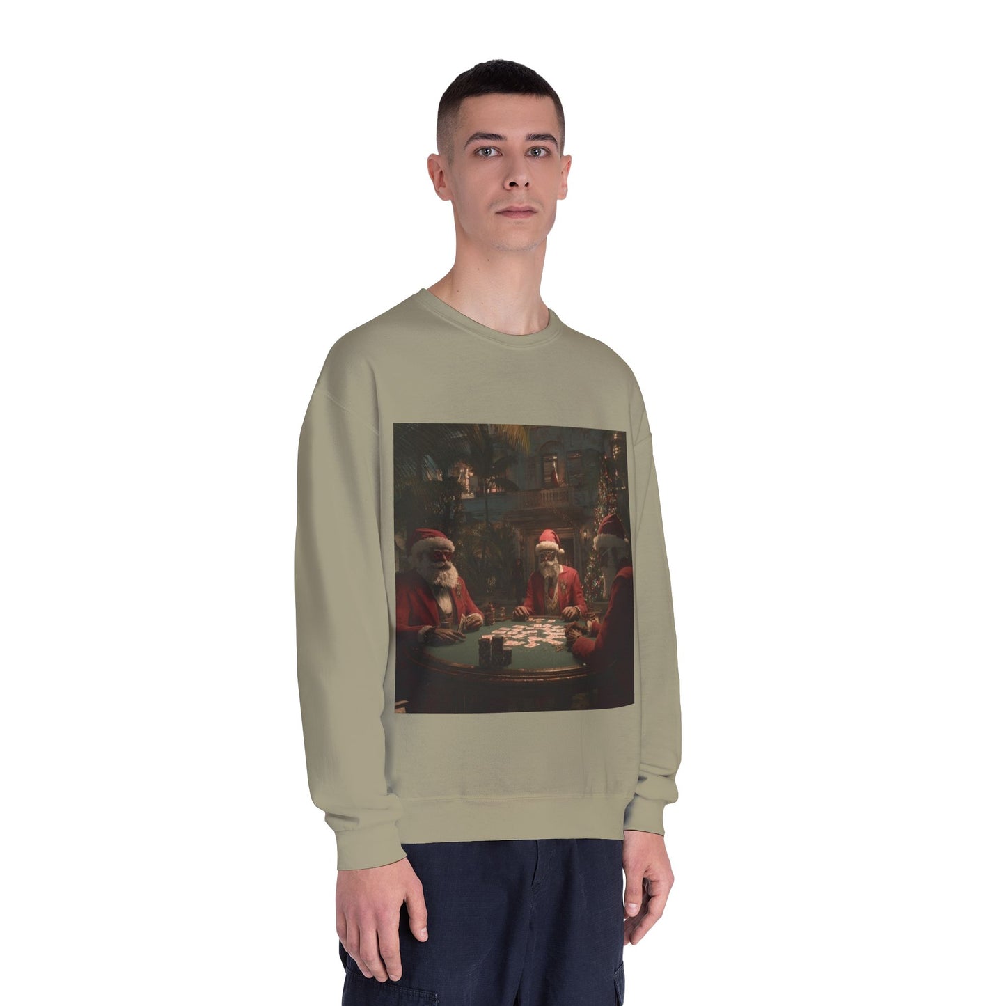 Santa Card Game Holiday Sweater