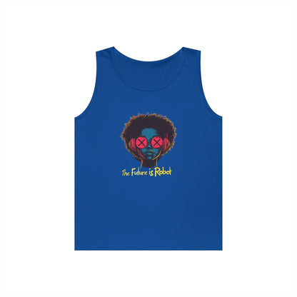The Future is Robot: Graphic Tank Top, Music Lover Apparel, Unisex Summer Wear, Festival Tee, Gift for Artists