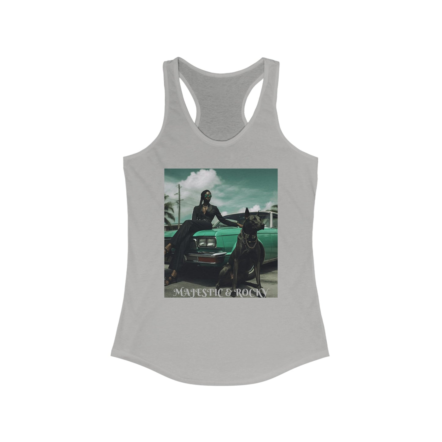 Majestic and Rocky Women's Ideal Racerback Graphic Tank