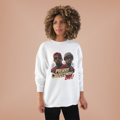 Christmas Crewneck Sweatshirt — "Merry Christmas B!H!" Retro Holiday Pullover