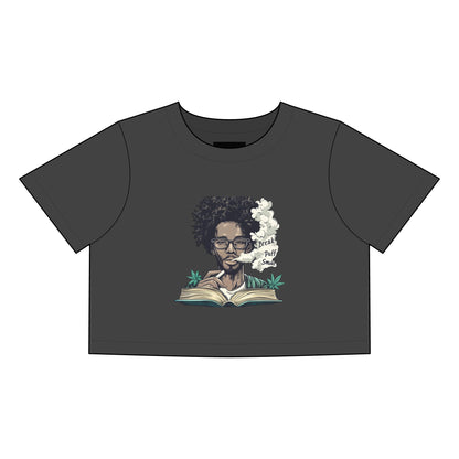 'Smoke Break'- Chic Women's Crop Tee Perfect for Casual Outings and Relaxation
