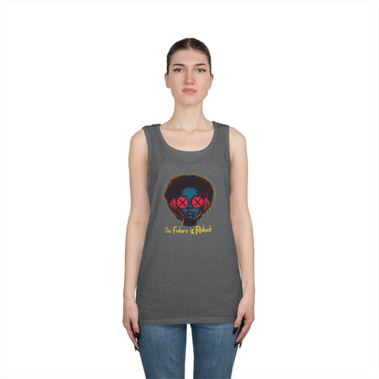 The Future is Robot: Graphic Tank Top, Music Lover Apparel, Unisex Summer Wear, Festival Tee, Gift for Artists
