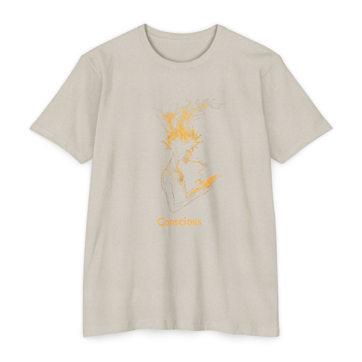 Conscious Vibes Unisex CVC Jersey T-shirt - Nature-Inspired Graphic Tee