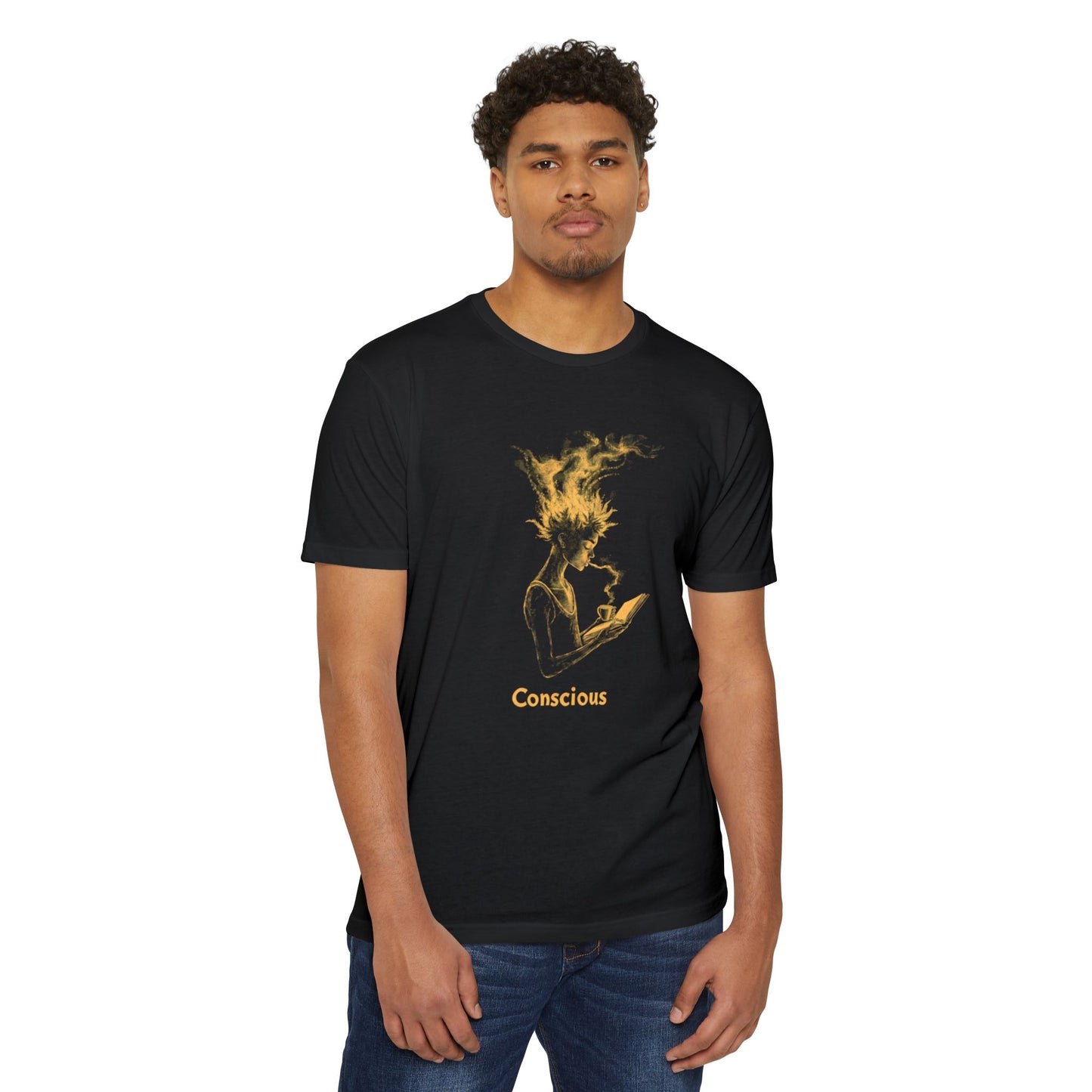 Conscious Vibes Unisex CVC Jersey T-shirt - Nature-Inspired Graphic Tee
