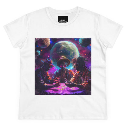 Cosmic Wager: Women's Midweight Cotton Tee