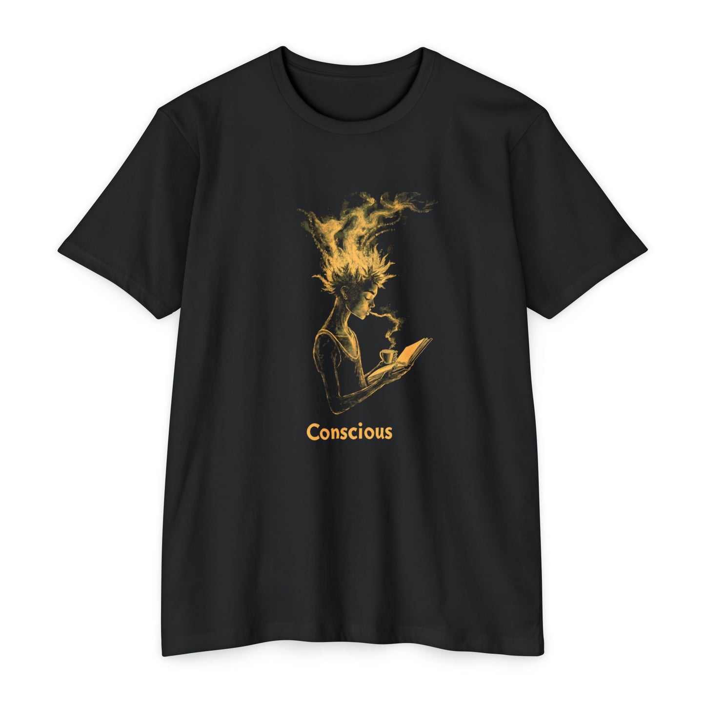 Conscious Vibes Unisex CVC Jersey T-shirt - Nature-Inspired Graphic Tee