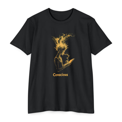 Conscious Vibes Unisex CVC Jersey T-shirt - Nature-Inspired Graphic Tee
