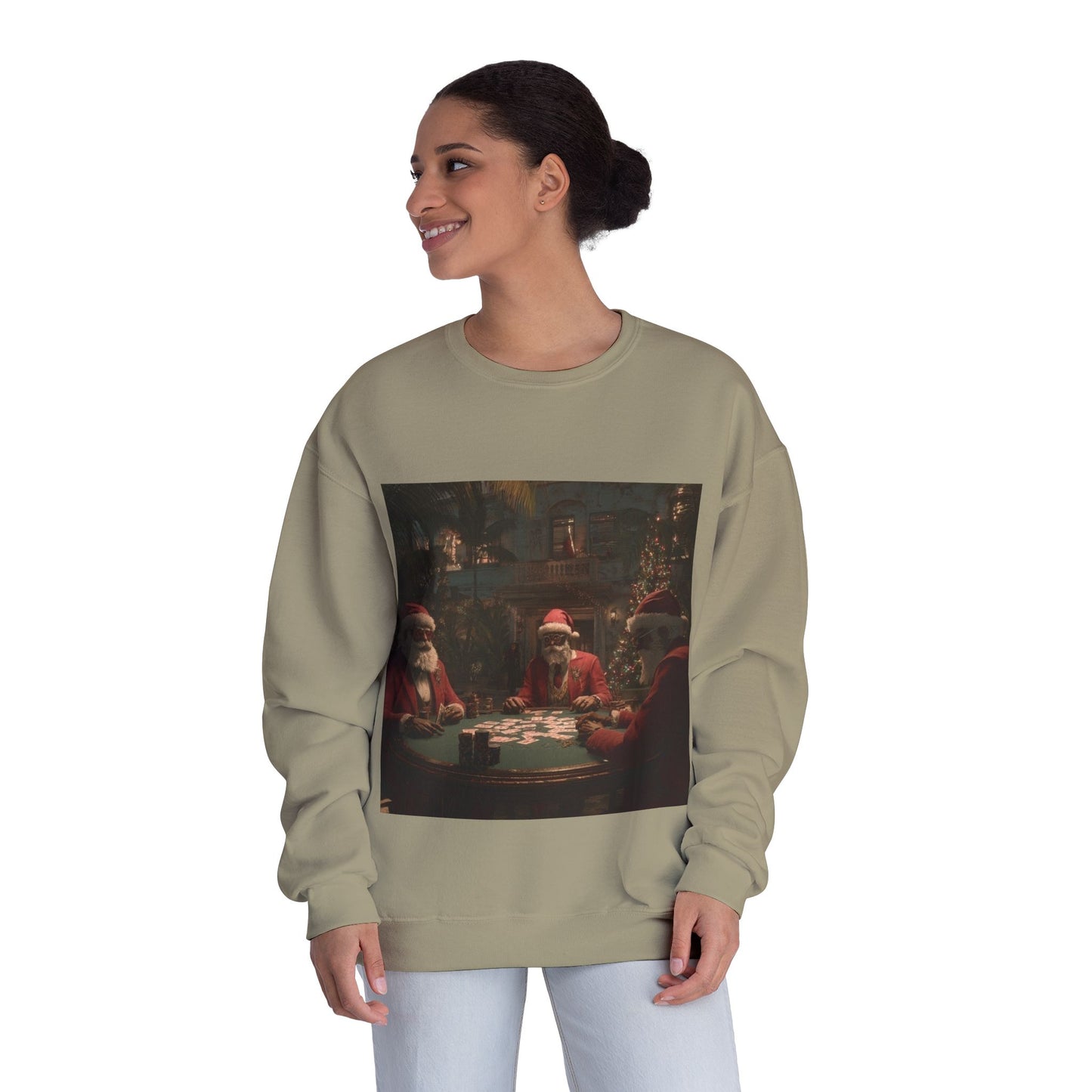 Santa Card Game Holiday Sweater