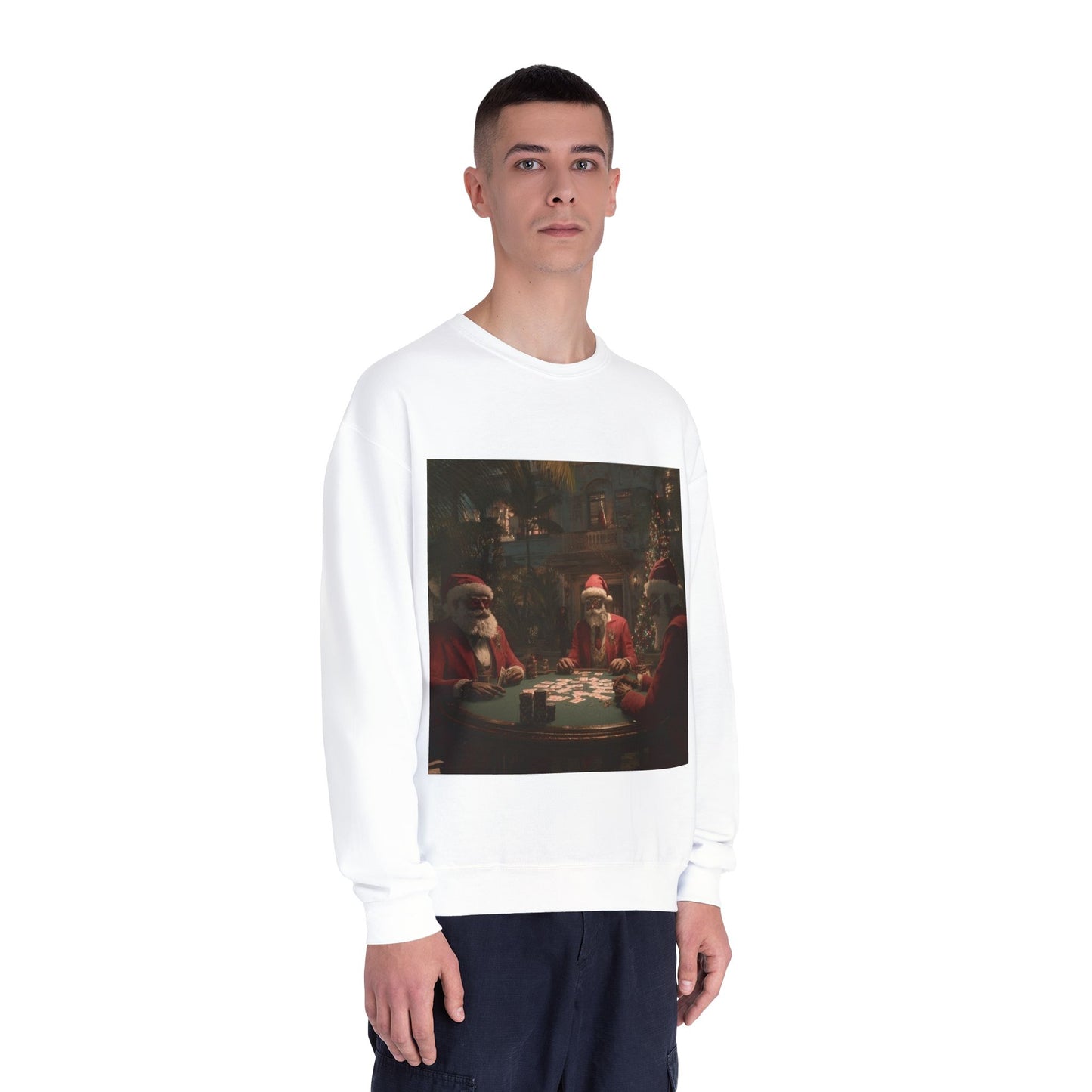 Santa Card Game Holiday Sweater