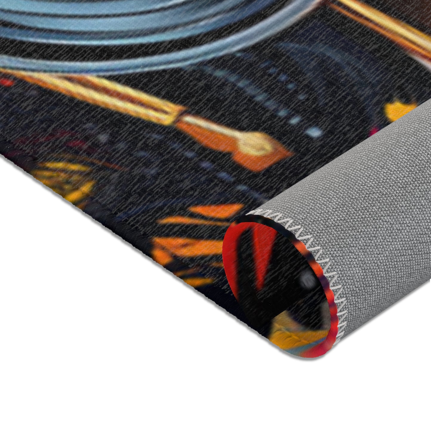 Vibrant Artistic Area Rug - Modern  Woman Design