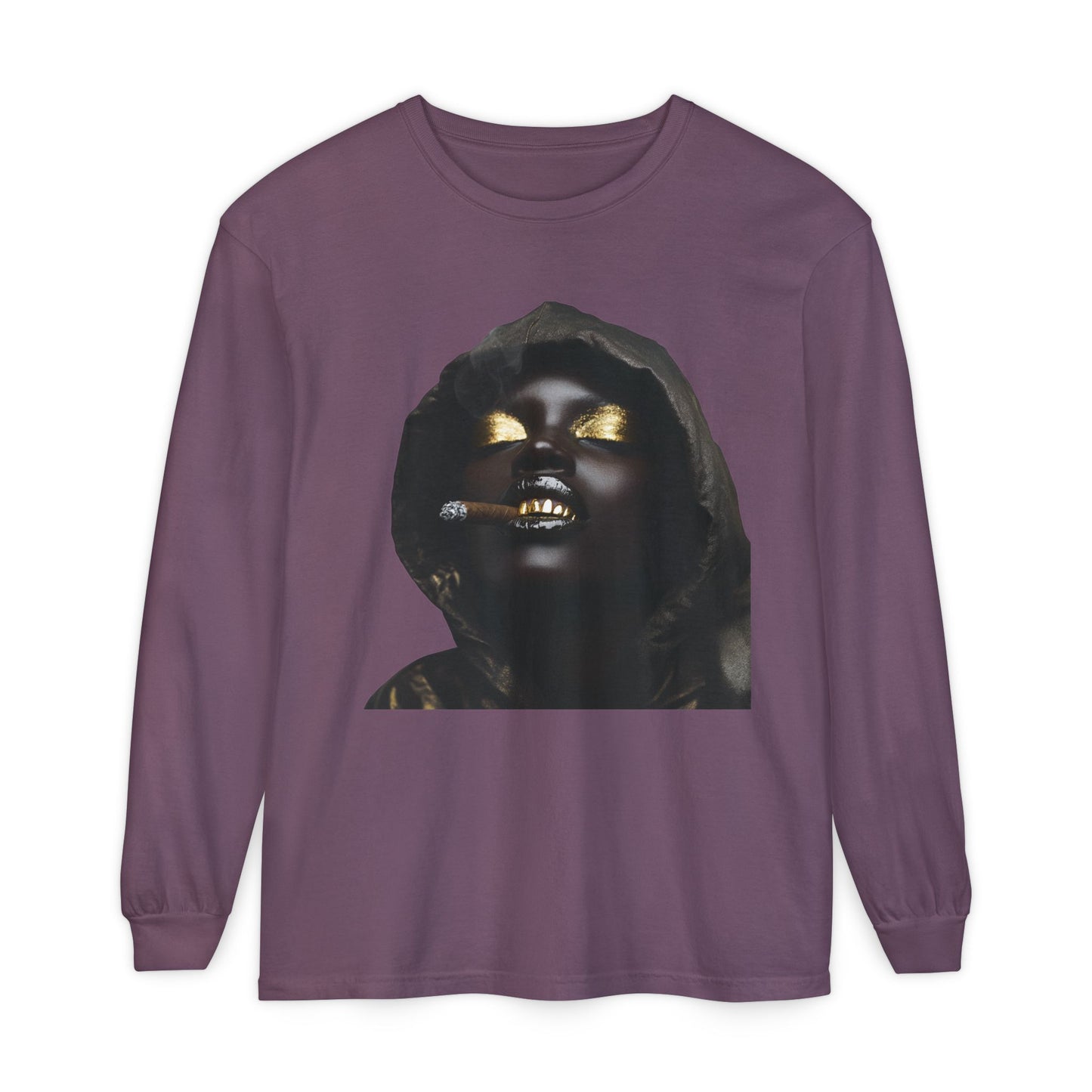 Haze: Unisex Garment-dyed Long Sleeve T-Shirt