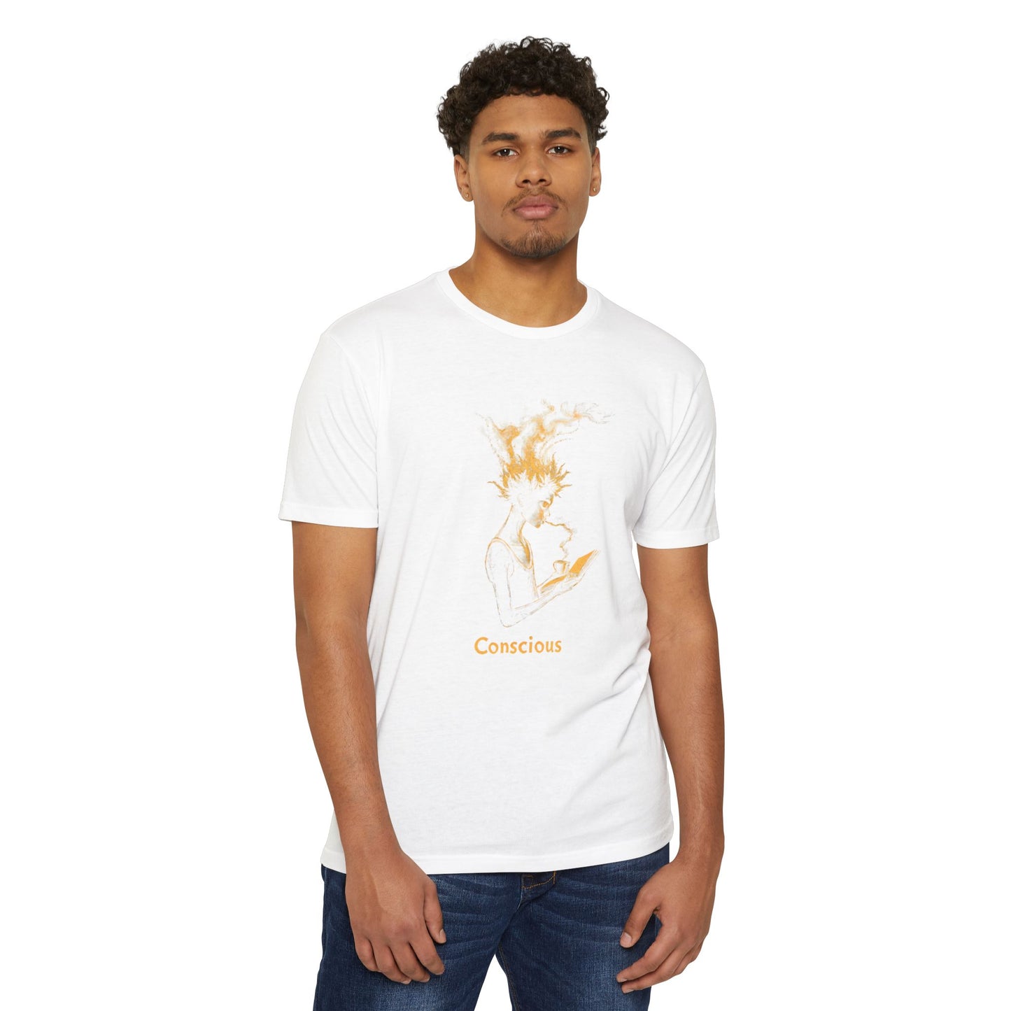 Conscious Vibes Unisex CVC Jersey T-shirt - Nature-Inspired Graphic Tee