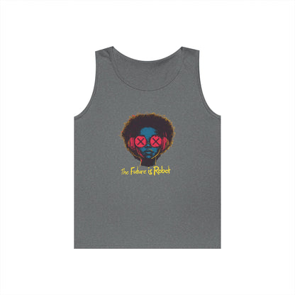 The Future is Robot: Graphic Tank Top, Music Lover Apparel, Unisex Summer Wear, Festival Tee, Gift for Artists
